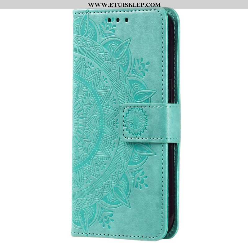Skórzany Futerał do Xiaomi 13 Pro Mandala Sun Ze Smyczą